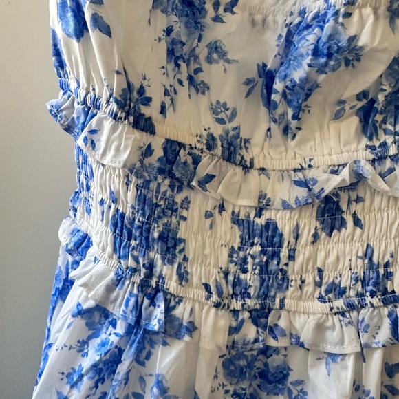 Altar'd State Blue and White Floral Long Dress - Picture 4 of 7
